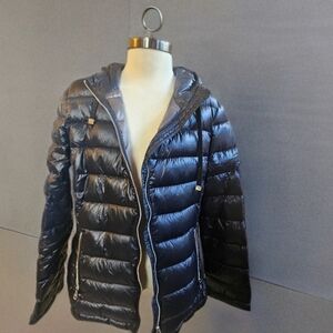 Andrew Marc Shiny Black Down Puffer Jacket